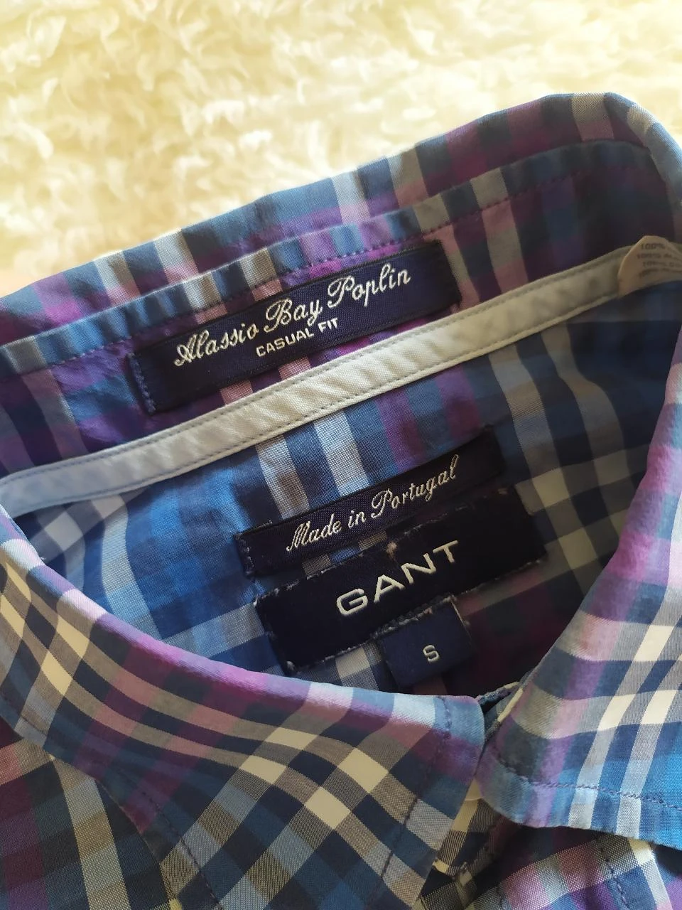 Chemise GANT Alessio Bay Poplin à Carreaux 100% Coton Homme S – photo 20